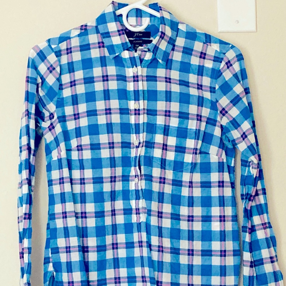 J. Crew linen tunic button up